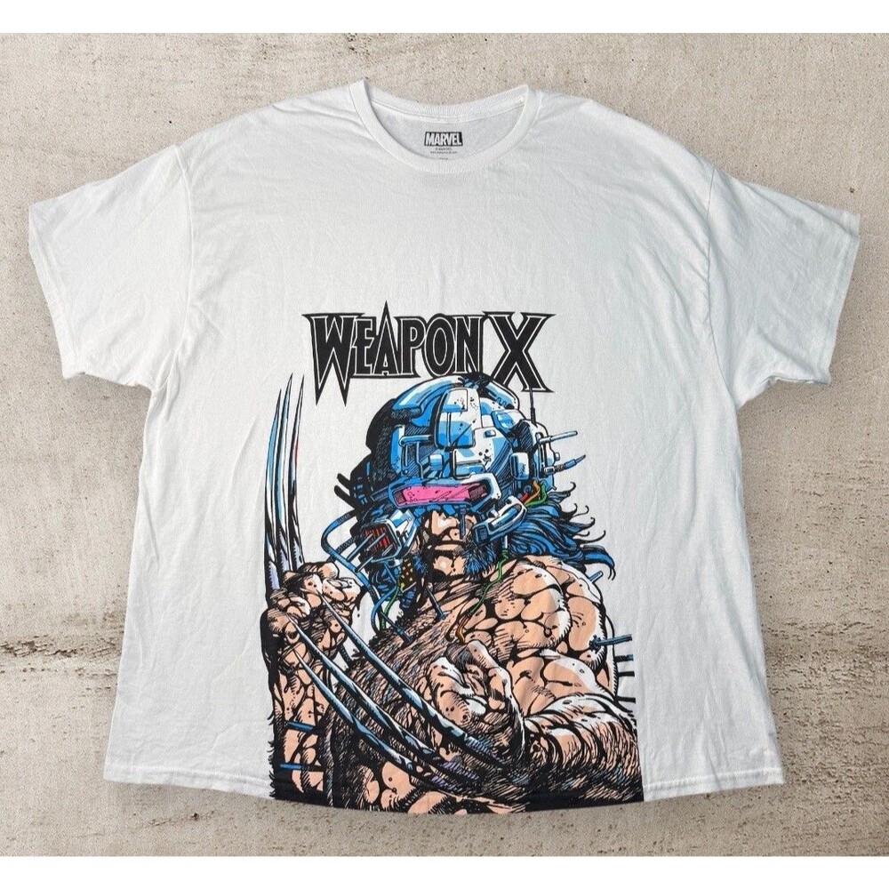 Marvel Wolverine Weapon X Jumbo Graphic Shirt XXL X-Men 97 Deadpool Logan Rare